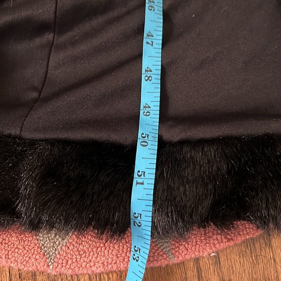 VINTAGE BETSEY JOHNSON BLACK FAUX FUR VELVET DUSTER RARE S M L ICONIC Y2K - Picture 4 of 6